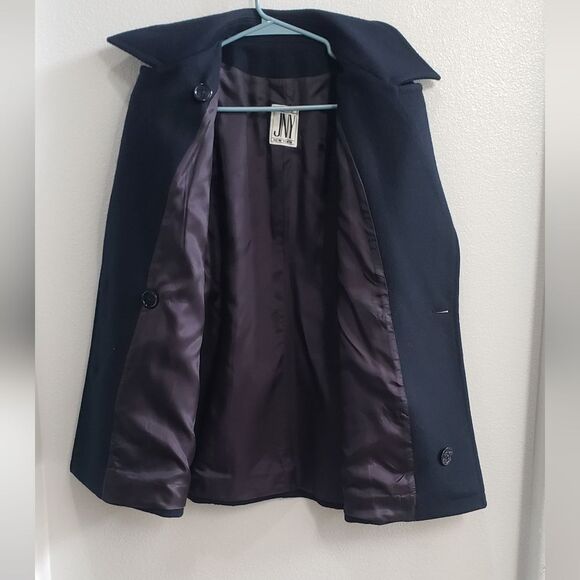 Jones New York double breasted navy blue wool peacoat size medium - Picture 4 of 6